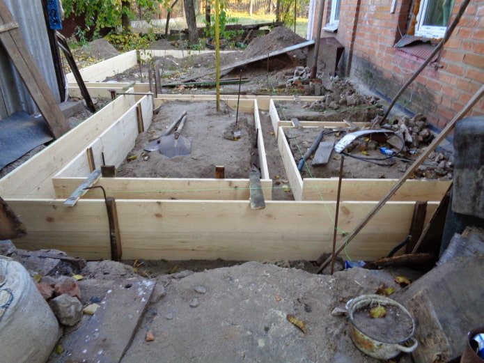 formwork for strip foundation