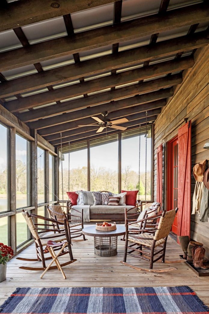 wooden extension in the chalet style