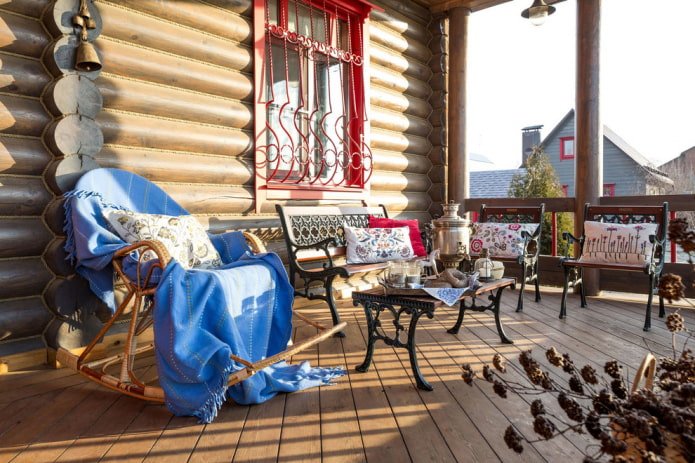 rest area in a wooden house