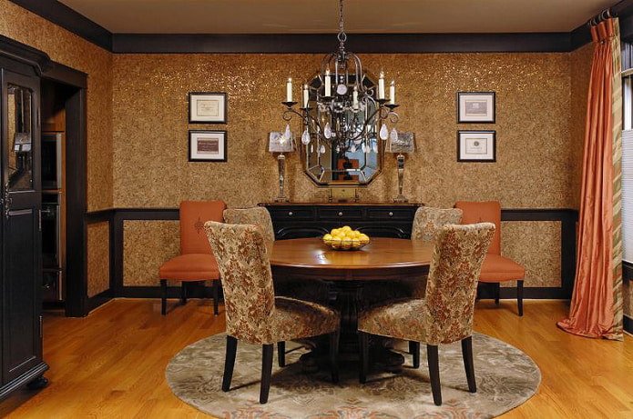 cork wallpaper with shine
