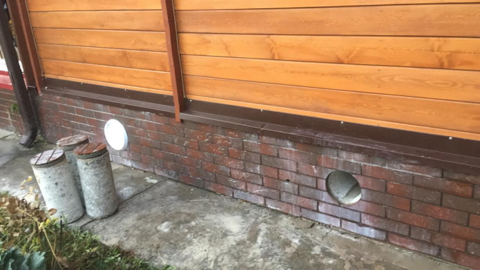 concrete plugs for vents in the foundation