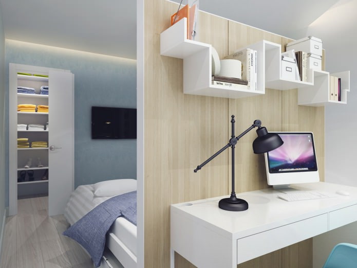 workplace in the bedroom