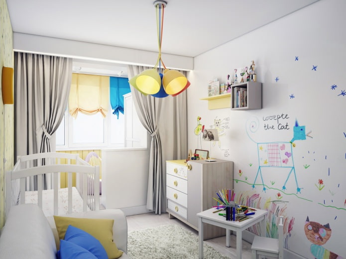 children's room combined with a loggia