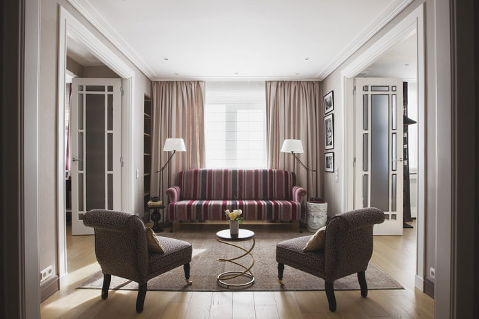 living room with two large passages