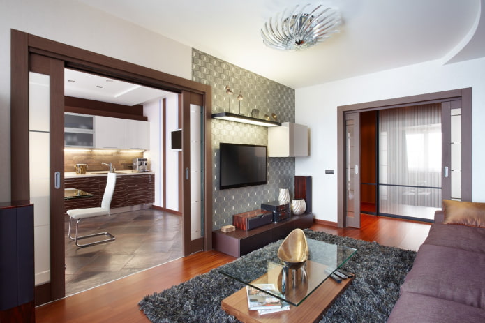 sliding doors in the hall