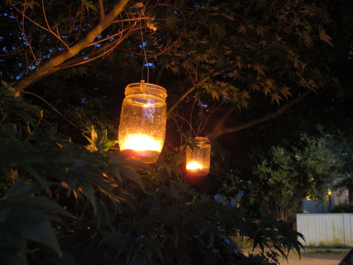 Candlesticks from jars