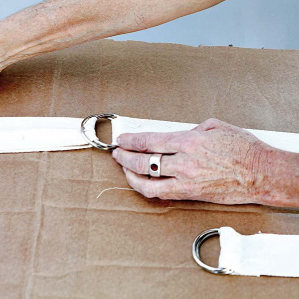 fastening rings with braid