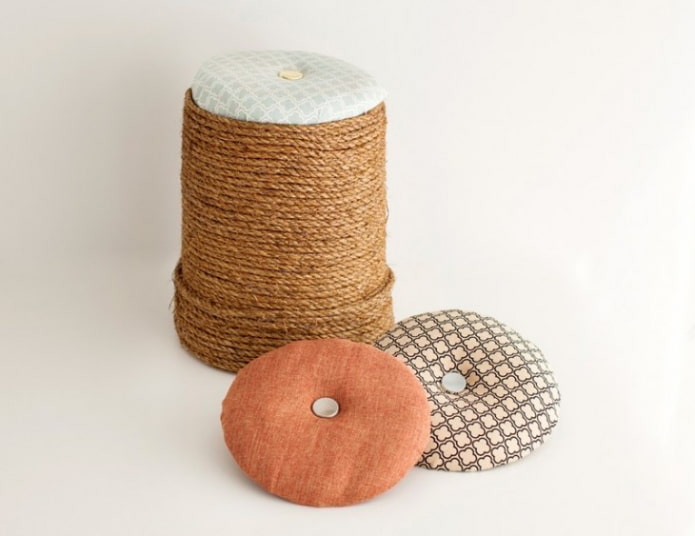 Ottoman from a bucket