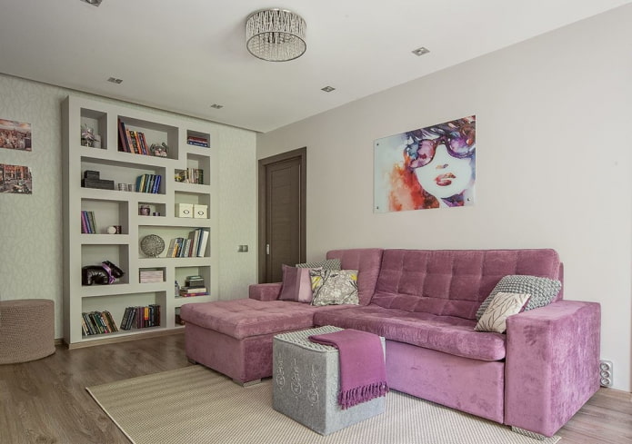 pouf in the living room interior