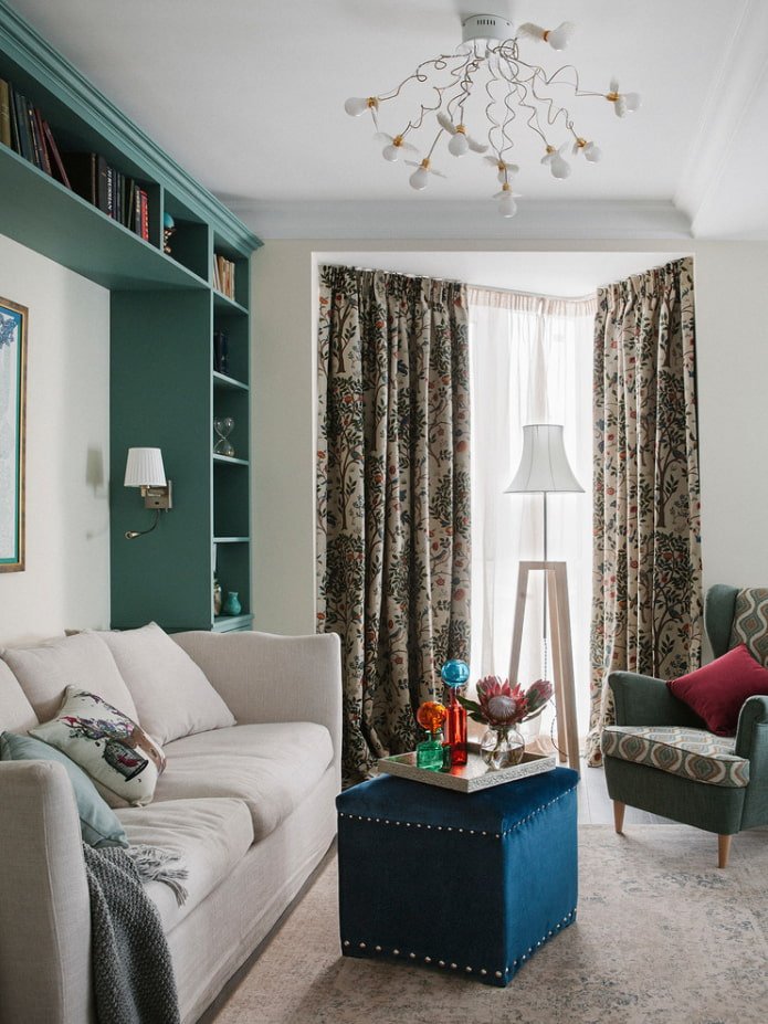pouf in the living room interior