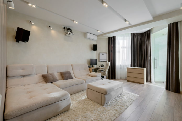pouf in the living room interior