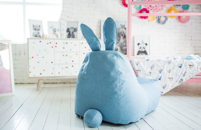 pouf in the interior of a child's room