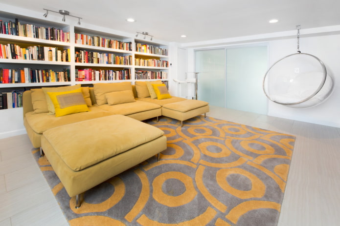 ottoman in the interior in a modern style