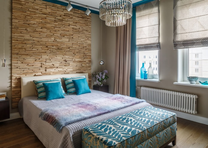 pouf in the interior of the bedroom
