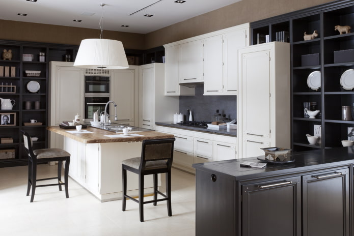 classic kitchen with an island