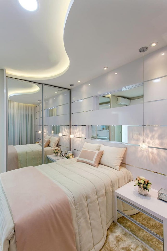 multi-level ceiling in the bedroom