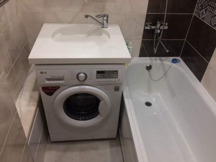 washing machine under the sink