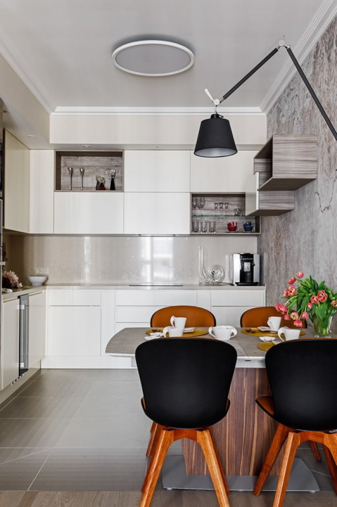 corner kitchen with a table