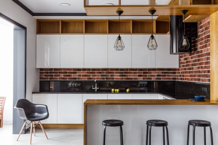 peninsula in the kitchen