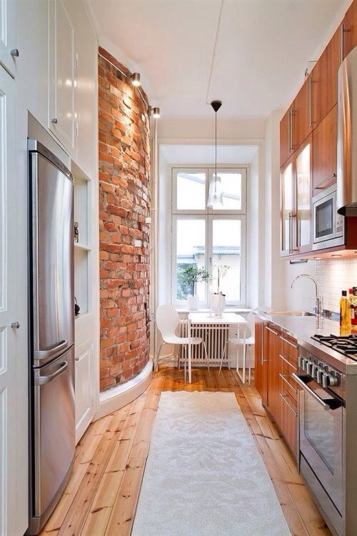 brick wall in the interior