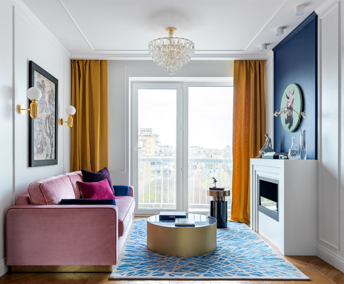 bright accents in the interior