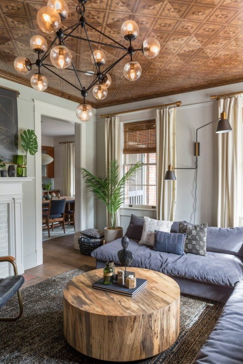 living room in eco style