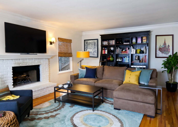 TV above the fireplace