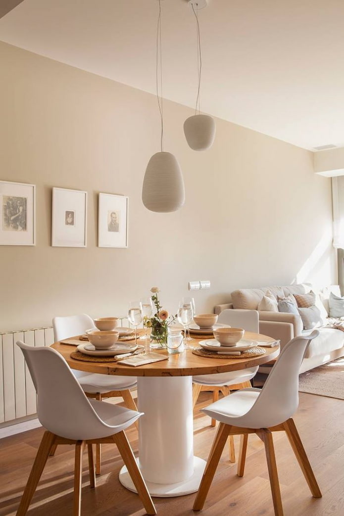 dining table in the living room
