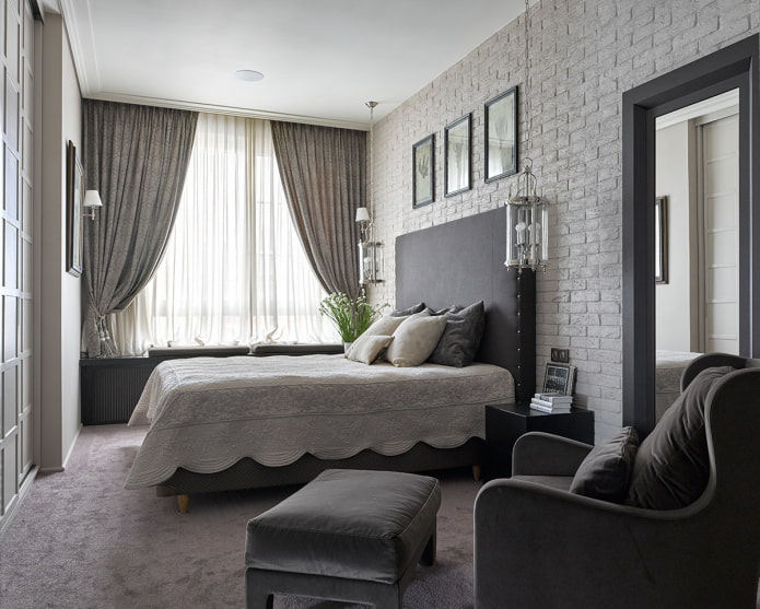 brick wall in the bedroom