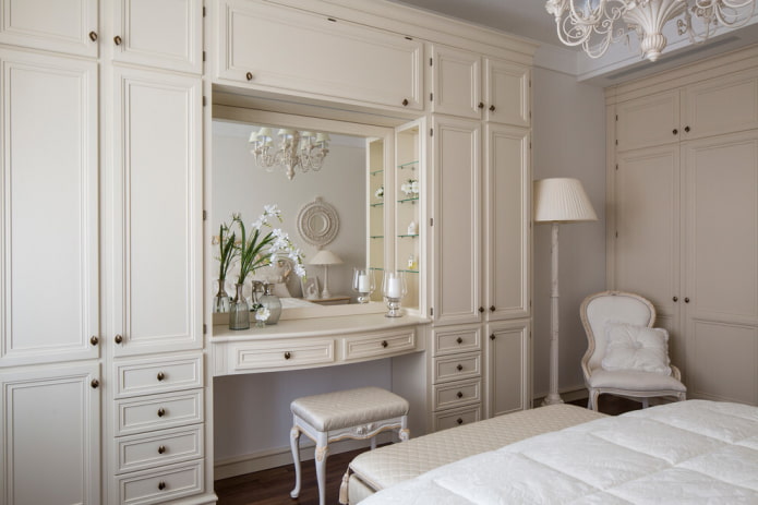 wardrobe with dressing table