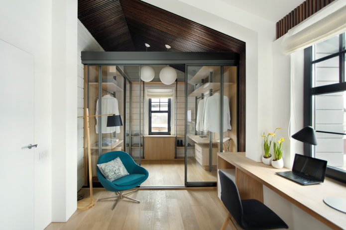 sliding door panels in the dressing room