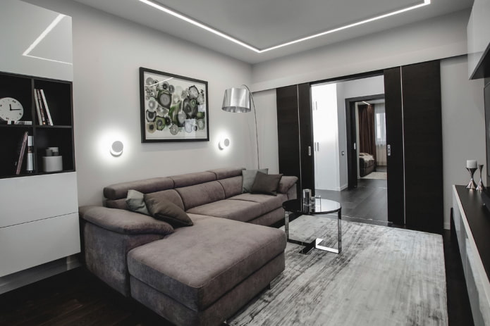 sliding black doors in interior