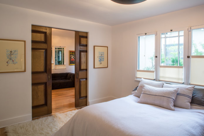sliding door panels in the bedroom
