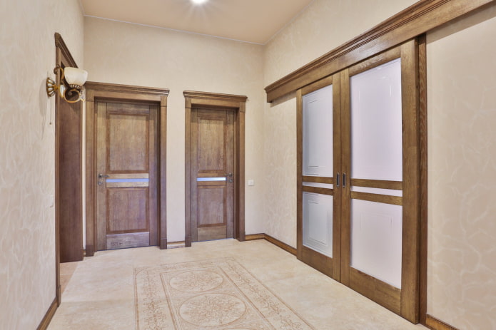 sliding door panels in the hallway