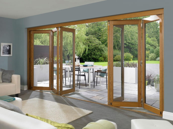 sliding panels for a terrace