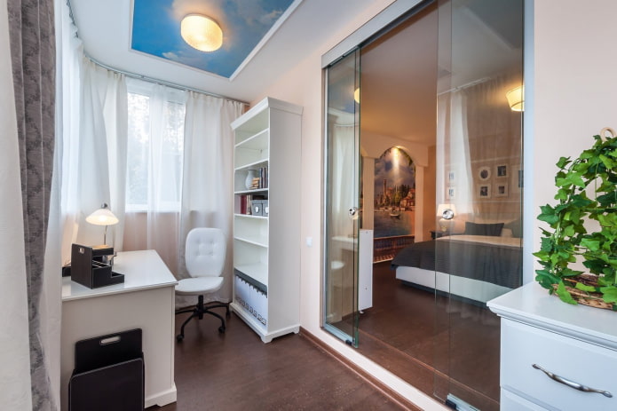 sliding glass doors in the interior