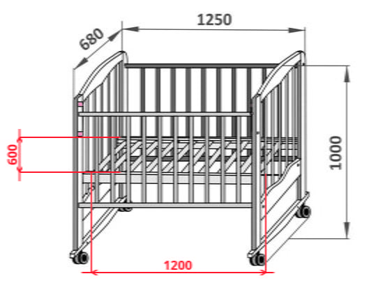 Standard sizes of a bed for newborns