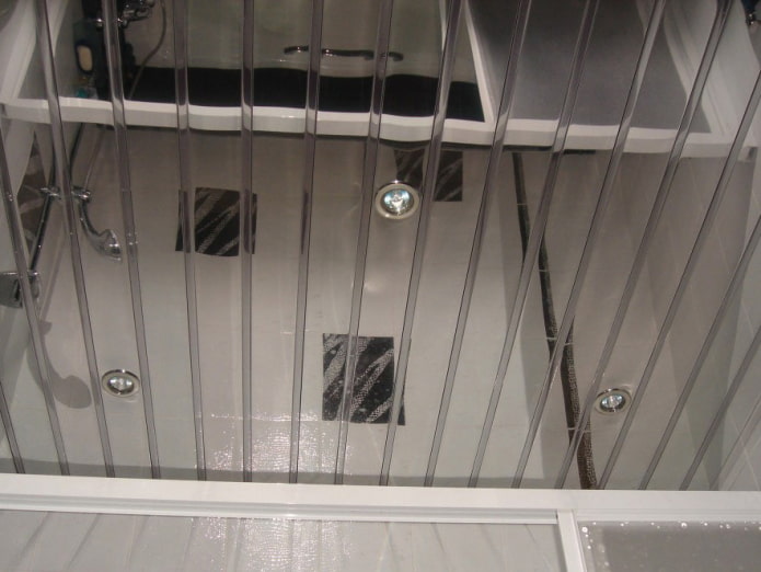 mirror slatted hanging structure