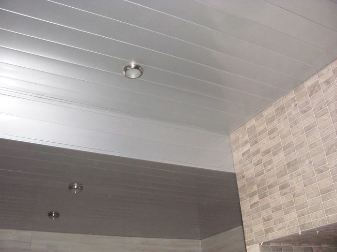 silver slatted pendant light