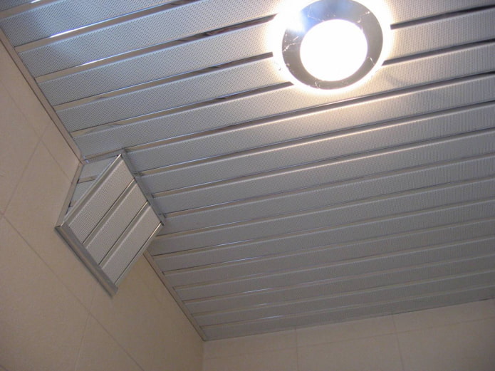 perforated slatted suspended structure