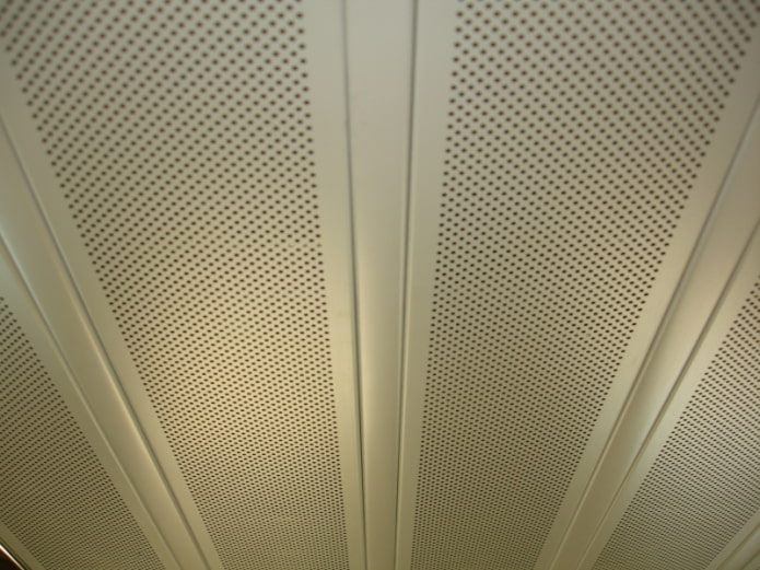 perforated slatted suspended structure