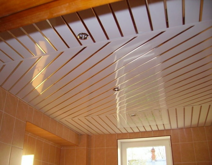 aluminum slatted suspended structure