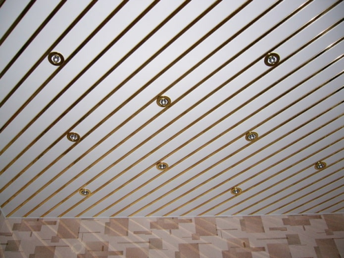 metal slatted suspended structure
