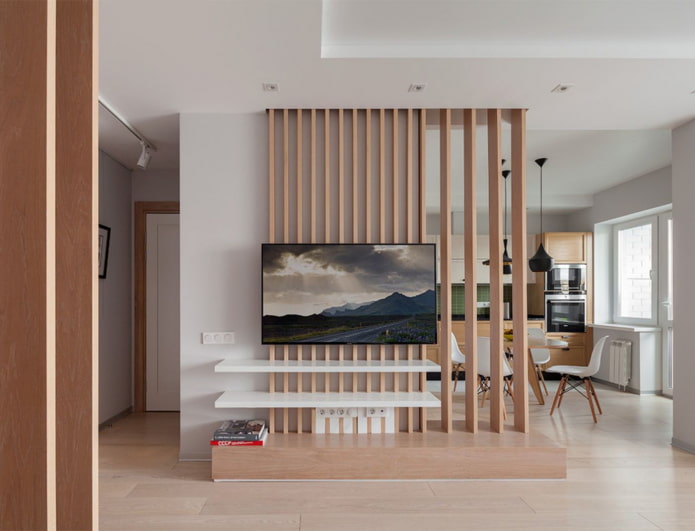 zoning an apartment with slats