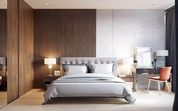 baffles behind the bed