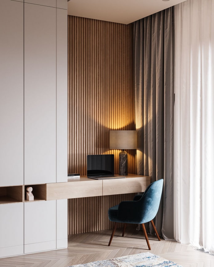 work desk in the bedroom