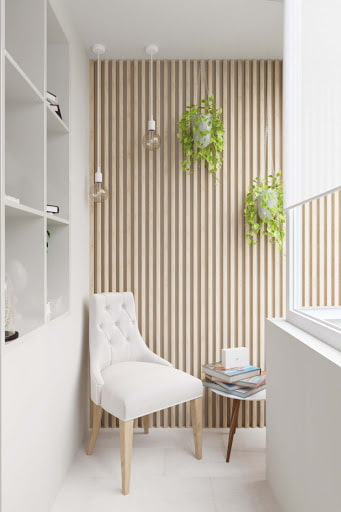 slats on the balcony