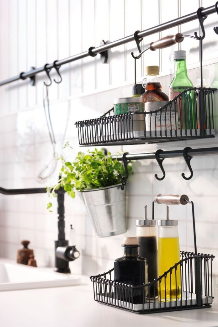 baskets in the kitchen