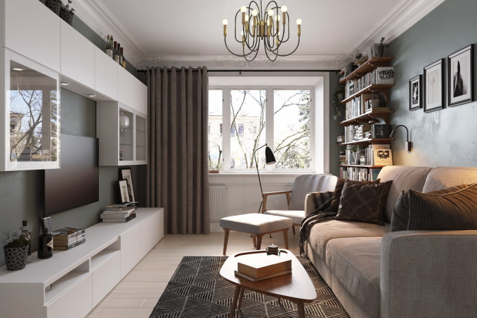 Living room in a Khrushchevka
