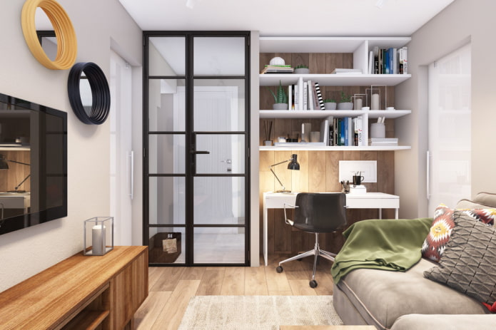 design and decoration of an apartment in a Khrushchevka